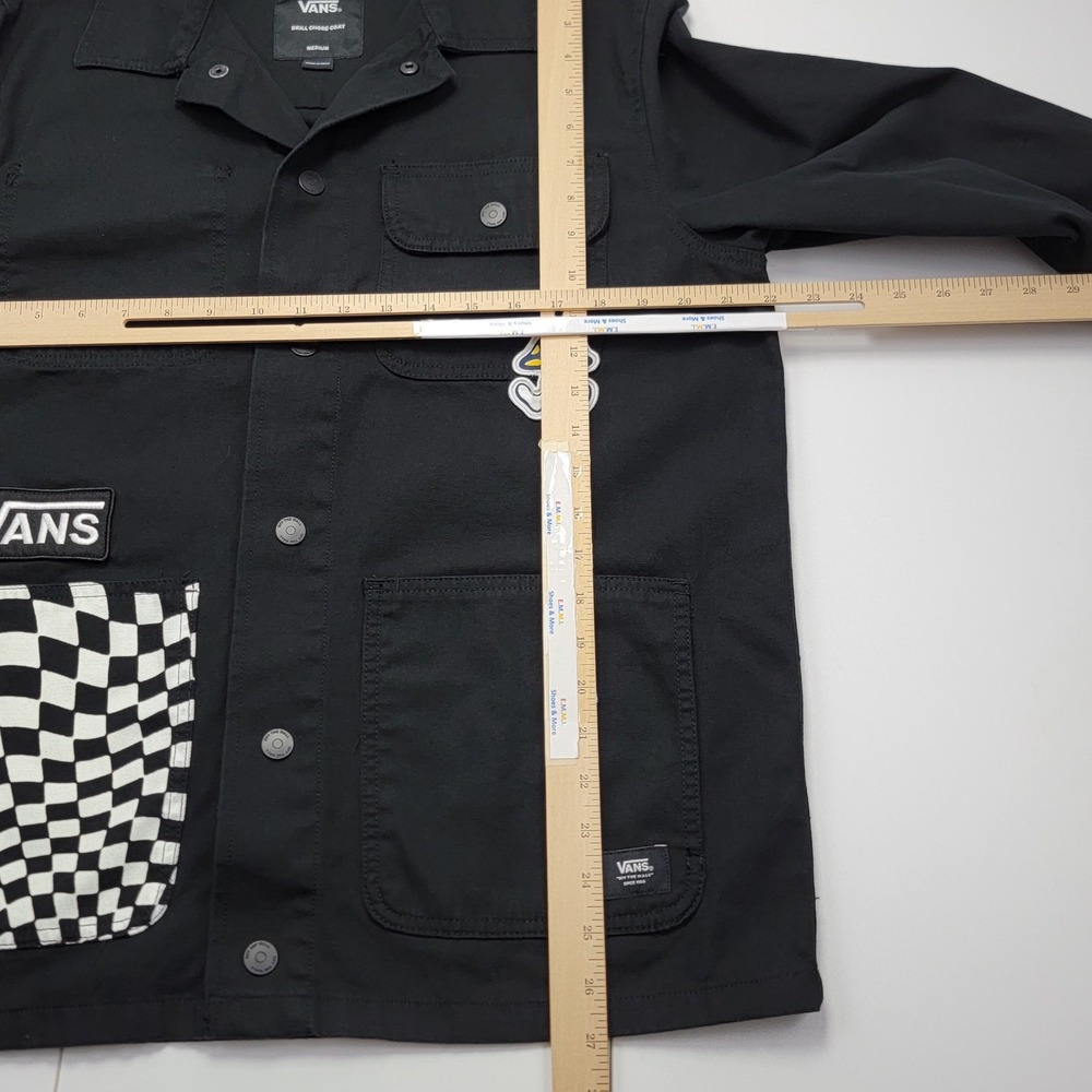 Vans Micro Dazed Drill Chore Coat Black Denim Jacket Mens Medium Tyson Peterson - Picture 8 of 10